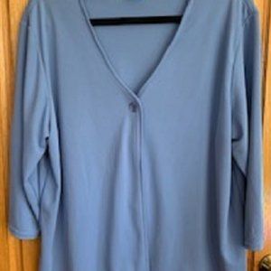 Vtg 90s DVF Concepts 3 Piece Blue Skirt Set: Jacket, Tunic, Maxi Skirt L